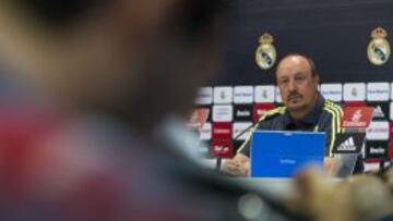 Benítez, en sala de prensa.
