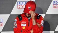 Press conference, Dovizioso Andrea (ita), Ducati Desmosedici GP20, Ducati Team, portrait during the 2020 MotoGP Gran Premio Liqui Moly de Teruel, from October 23 to 25, 2020 on the Ciudad del Motor de Arag&oacute;n, in Alcaniz, Spain - Photo Studio Milagr