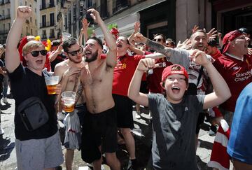 Ambiente de Champions en las calles de Madrid