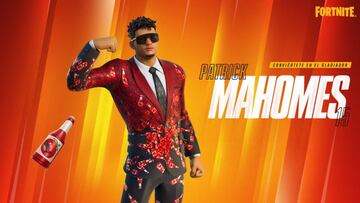 Arte oficial de la skin Mahomes en su Salsa en Fortnite