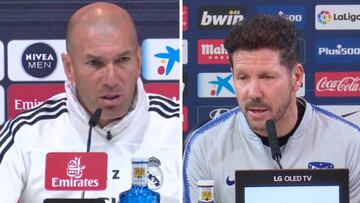 La elegante respuesta de Zidane al dardo de Simeone