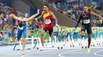  El atleta español Orlando Ortega logró la medalla de plata en la prueba de 110 m vallas 