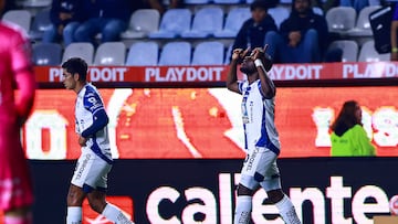 during the 10th round match between Pachuca and Puebla as part of the Liga BBVA MX Varonil, Torneo Clausura 2026 at Hidalgo Stadium, on March 07, 2026 in Pachuca, Hidalgo, Mexico.