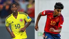 Yaser y Lamine se enfrentarían este viernes en Londres en el partido entre Colombia y España.