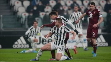 Matthijs De Light of Juventus Fc during the Italian championship Serie A football match between Juventus FC and Torino FC on February 18, 2022 at Allianz stadium in Turin, Italy - Photo Nderim Kaceli / DPPI
 AFP7 
 18/02/2022 ONLY FOR USE IN SPAIN