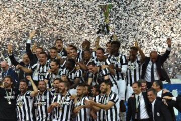 Juventus celebra el título en casa. 