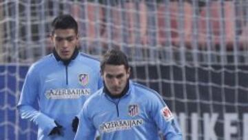 Koke, en un entrenamiento.