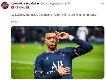 El cachondeo en Twitter con “Kylian Mbappé NO JUGARÁ”