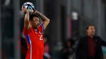 Futbol, Chile vs Colombia.
Segunda fecha, eliminatorias al mundial 2026.
El jugador de la seleccion chilena Matias Catalan es fotografiado durante el partido de clasificacion al mundial 2026 contra Colombia disputado en el estadio Monumental de Santiago, Chile.
12/09/2023
Andres Pina/Photosport
Football, Chile vs Colombia.
2nd turn, 2026 World cup qualifiers.
Chile player Matias Catalan is pictured during the 2026 World Cup qualifier match against Colombia held at the Monumental stadium in Santiago, Chile.
12/09/2023
Andres Pina/Photosport