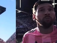 La cámara del árbitro en la final de la MLS muestra a Messi hablando ingles