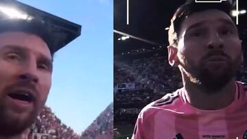 La cámara del árbitro en la final de la MLS muestra a Messi hablando ingles