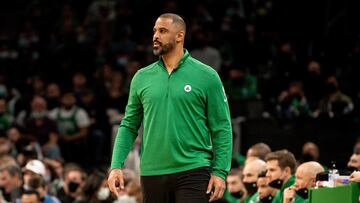 Ime Udoka, durante un partido de la NBA con los Celtics.