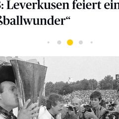 Manolo ‘el del Bombo’, el único que pudo besar la Copa UEFA de Leverkusen