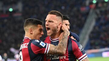 Marko Arnautovic celebra uno de los goles conseguidos hoy.