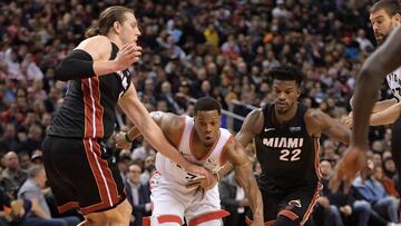 Jimmy Butler, en el partido de la NBA que ha enfrentado a los Miami Heat y a los Toronto Raptors