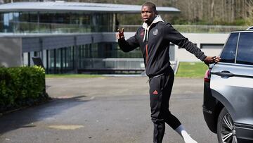 CLAIREFONTAINE, FRANCE - MARCH 18: Paul Pogba of France arrives at the National Football Centre as part of the preparation to UEFA Euro 2020 on March 18, 2019 in Clairefontaine, France. The training session comes before the upcoming UEFA Euro 2020 matches