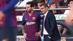 Valverde explica por qué decidió sacar a Vidal por Messi