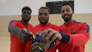 El Bar&ccedil;a jugar&aacute; su primer partido de Champions con los tres campeones del Mundo, Mem, Sorhaindo y N&acute;Guessan.