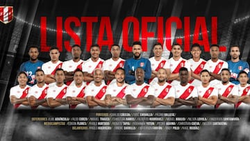 Lista de jugadores de la Selección peruana para el Mundial 2018