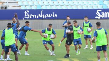 Entrenamiento del Málaga del pasado día 23.