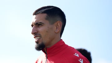 Crystal Palace's Daniel Munoz during a training session at Crystal Palace Training Ground, London. Picture date: Wednesday October 22, 2025. (Photo by John Walton/PA Images via Getty Images)