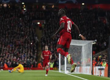 2-0. Sadio Mané celebra el segundo gol.