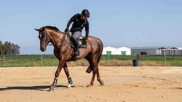 Gavi?o: "Sal¨ª de casa zumbando para mantener al caballo"