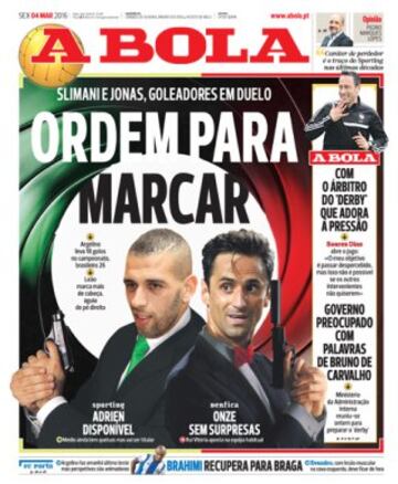 Portadas de la prensa mundial