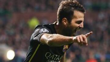 Cesc celebra su gol.