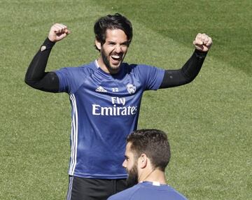 Isco during Real Madrid training.