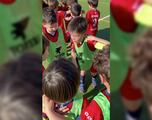 ¡Capitán nato! Niño se avienta tremenda arenga previo a juego