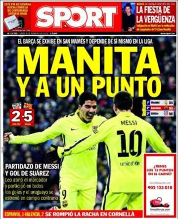 Portadas de la prensa deportiva