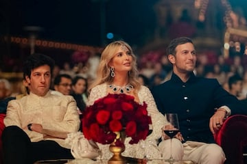 La hija de Donald Trump, Ivanka Trump y su esposo Jared Kushner asisten a las celebraciones previas a la boda.
