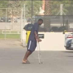 Diakhaby llega con muletas a Paterna