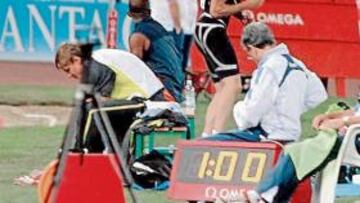 <b>PINCHADO. </b>Sdiri fue alcanzado por la jabalina el 13 de julio.