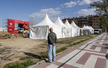 Ya están preparadas las Fan zones del Sevilla y Barça