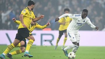 COPENHAGEN, DENMARK - NOVEMBER 02: LIVE image from the UEFA Champions League match between FC Copenhagen and Borussia Dortmund at Parken Stadium on November 02, 2022 in Copenhagen, Denmark. (Photo by Jan Christensen / FrontzoneSport via Getty Images)