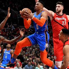 68 puntos de Paul George y Westbrook tumban a los Blazers