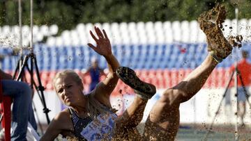 La atleta rusa Darya Klishina, en plena competici&oacute;n.