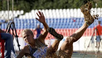 La atleta rusa Darya Klishina, en plena competición.