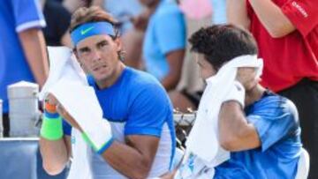 Nadal, en el dobles que form&oacute; el lunes con Verdasco. 