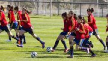 La Sub-17, en un entrenamiento.