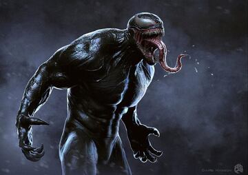 El Venom más terrorífico en nuevos artes conceptuales