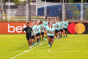 La Selección Argentina realizó su primer y único entrenamiento en Bucaramanga antes de disputar las semifinales de la Copa América Femenina ante Colombia en el estadio Alfonso López.