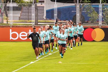 La Selección Argentina realizó su primer y único entrenamiento en Bucaramanga antes de disputar las semifinales de la Copa América Femenina ante Colombia en el estadio Alfonso López.
