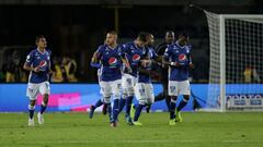 Millonarios celebra un gol ante Bucaramanga