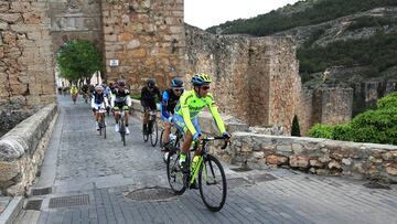 Alberto Contador, durante la Marcha Cicloturista de Cuenca.