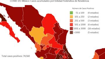 Mapa y casos de coronavirus en México por estados hoy 27 de mayo