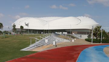 Al Wakrah (Qatar).- A photo taken 16 December 2019 of the Al Janoub stadium in Al Wakrah, Qatar. The 40,000- seater venue will host 6 group stage matches and one round of 16 game. The FIFA World Cup 2022 will kick-off on 20 November 2022. (Mundial de Fútbol, Catar) EFE/EPA/ALI HAIDER *** Local Caption *** 55713018
