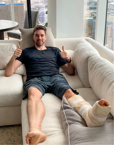 Pau Gasol (Fractura navicular sin cicatrizar 2019)